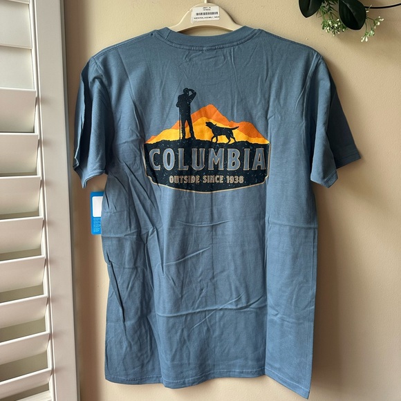 Columbia Blue T-Shirt NWT - Picture 3 of 7